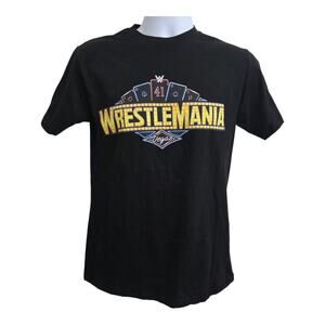 WWE WrestleMania 41 Las Vegas T-Shirt John Cena Black WWE Event Shirt Medium